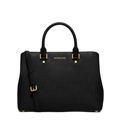 michael kors savannah black|Michael Kors large saffiano satchel.